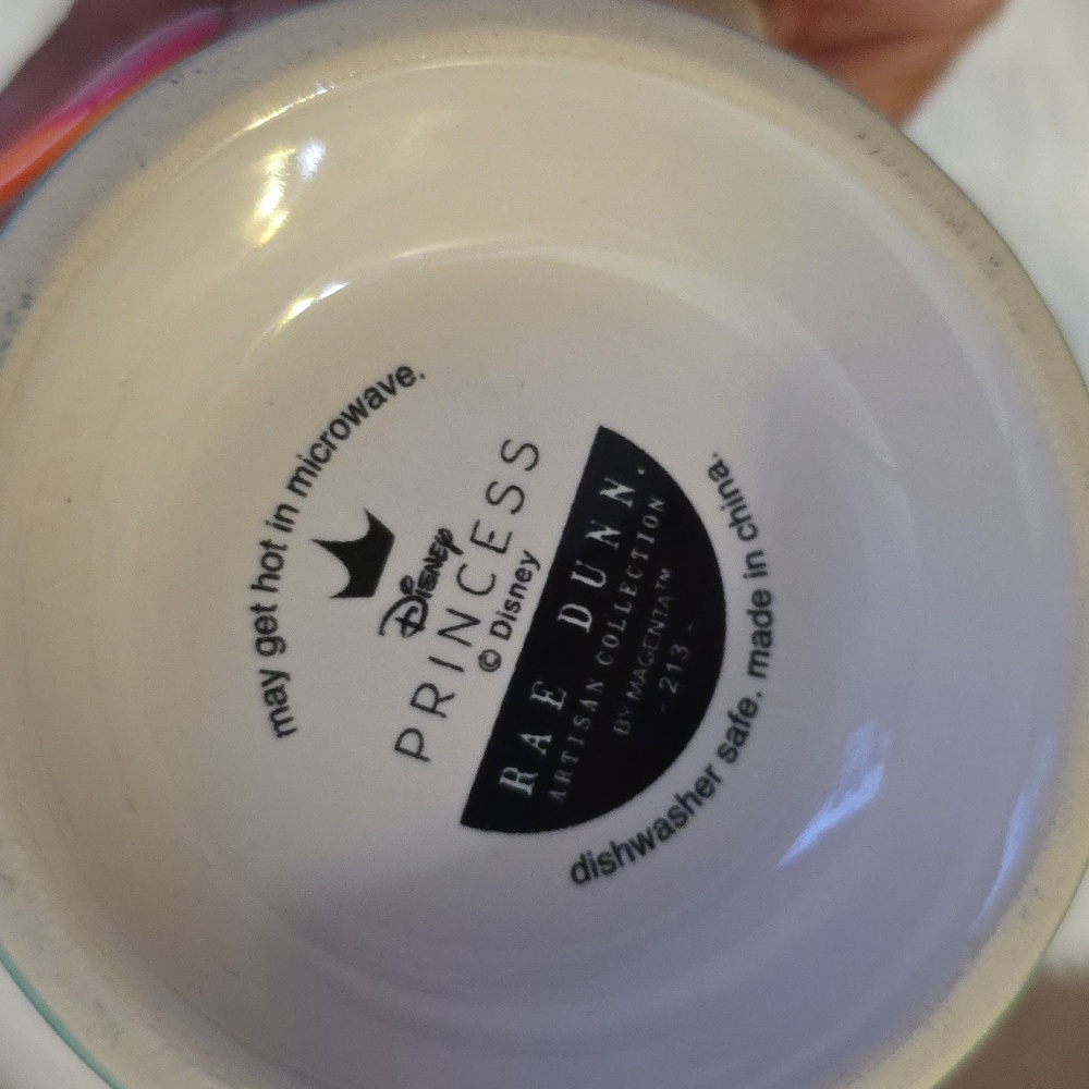 NWT Rae Dunn Disney Jasmine Cream and Teal Mug - Picture 4 of 4